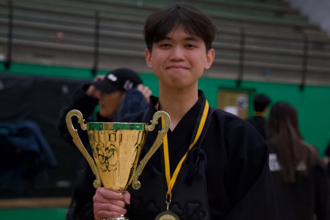Club member in kendo gear